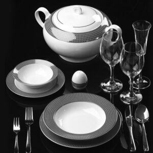 SOREN-Dinner Set for 6 (28pcs)-آرایه سورن ۲۸ پارچه چینی زرین
