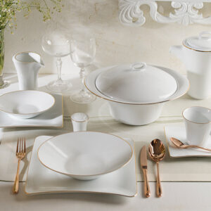 VINCCI GOLD Dinner set for 12 (97pcs)-آرایه وینچی زرین ۹۷ پارچه چینی زرین
